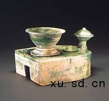 绿釉灶 绿釉灶